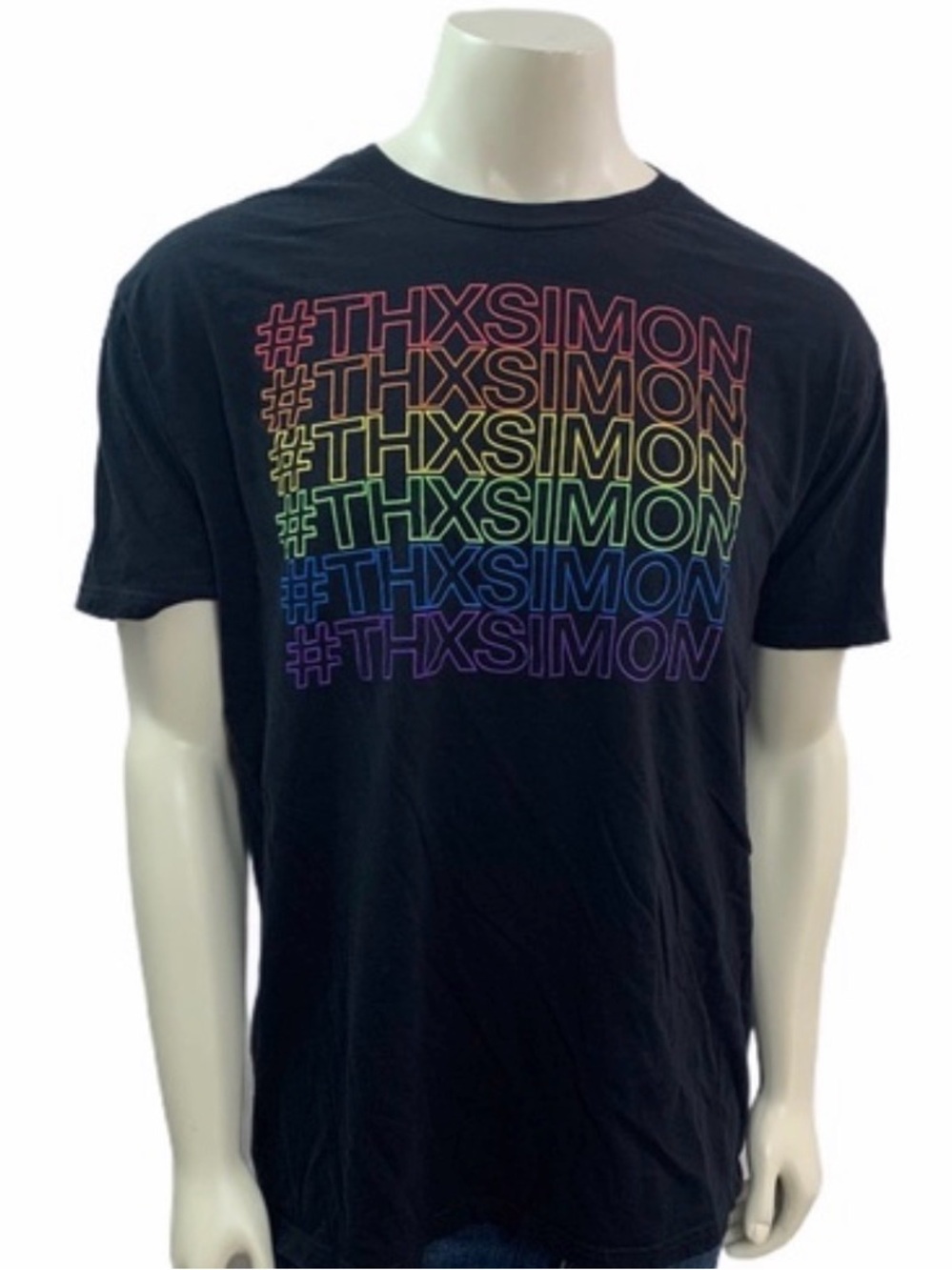 #THXSIMON Black Graphic Tee - Men's Casual Shirt. - Ripple Junction